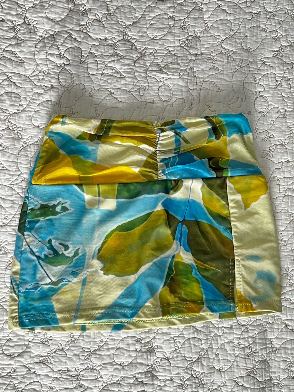 Tiger Mist Lime Green and Blue Mini Skort